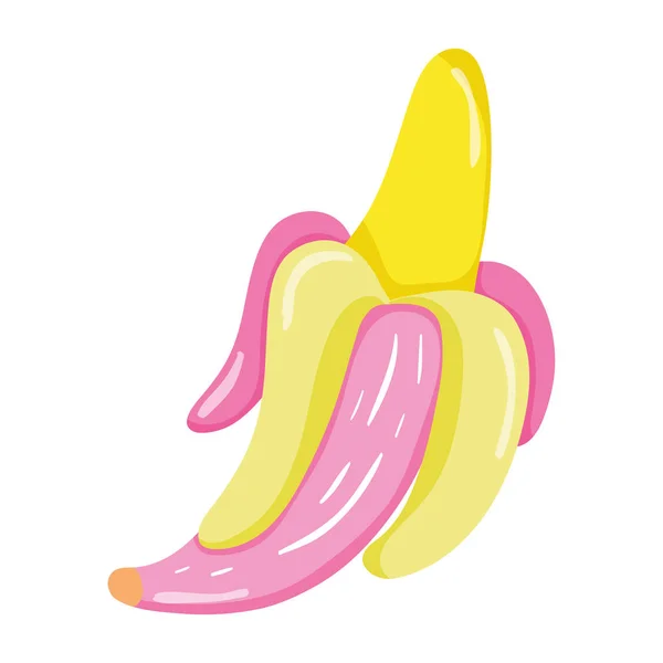 Εικονογράφηση Διάνυσμα Οργανική Βιταμίνη Φρούτα Yummy Μπανάνα — Διανυσματικό Αρχείο