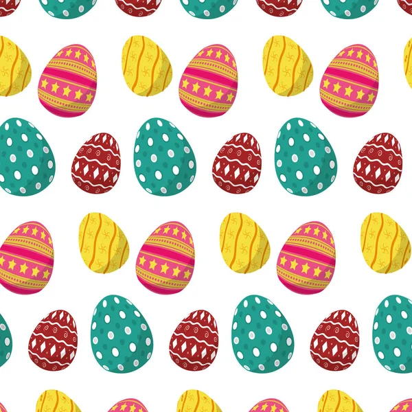 Eggs Easter Traditional Decoration Background Vector Illustration — Stock Vector