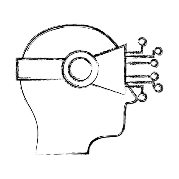 未来人工视觉数字技术矢量插图 — 图库矢量图片