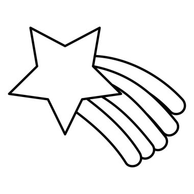 satır parlak kayan yıldız gökkuşağı gökyüzü vektör çizim ile