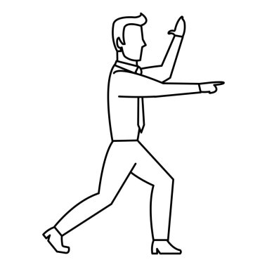 satır işadamı profesyonel özel şirket yöneticisi vektör çizim