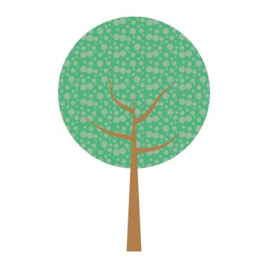 ağaç doğa ile kök ve tasarlamak vektör yaprak