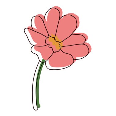 renk güzellik çiçek yaprakları tasarımı ile taşındı ve yaprakları illüstrasyon vektör