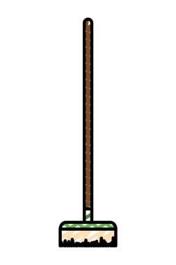 ev vektör çizim temizlemek için süpürge süpürme nesne doodle
