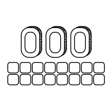 çizgi video oyunu duvar grafik dijital sikke vektör çizim ile