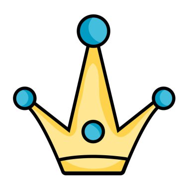 Lüks crown royal dekorasyon aksesuar vektör çizim