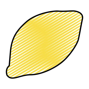 lezzetli limon meyve organik beslenme vektör çizim doodle