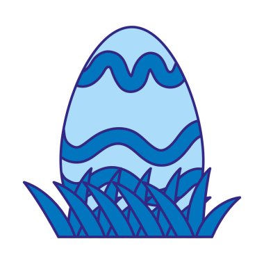 Duo renk yumurta Paskalya rakamlar dekorasyon stil vektör çizim ile