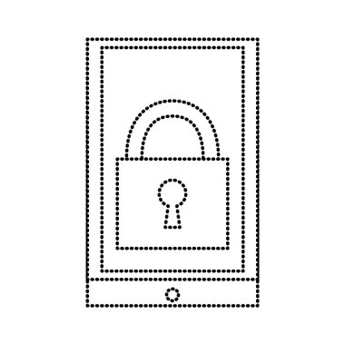  Asma kilit simgesi. vektör illüstrasyonu