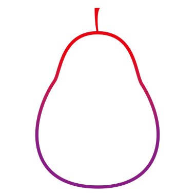 bozulmuş çizgi delcious armut organik meyve beslenme vektör çizim