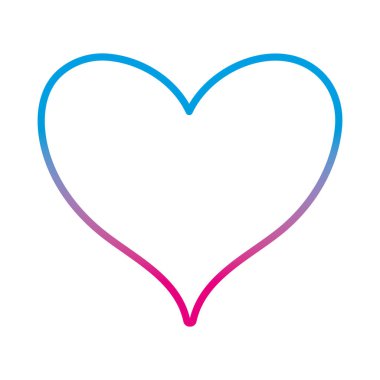 aşk ve tutku stil vektör çizim bozulmuş satır kalp sembolü