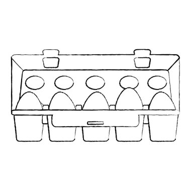 Grunge sağlıklı yumurta protein kahvaltı beslenme vektör çizim