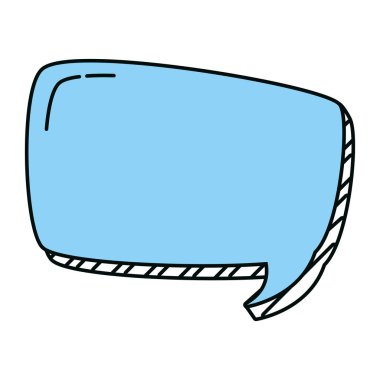 kare sohbet kabarcık Not iletisi vektör çizim