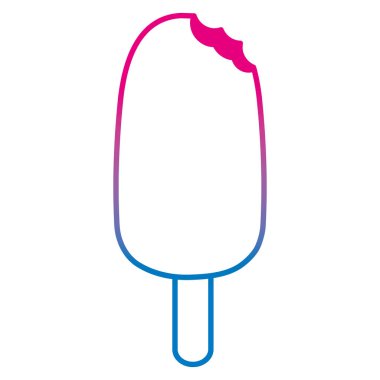 bozulmuş satır tatlı buz lolly tatlı lezzetli vektör çizim