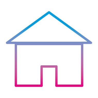 bozulmuş satır piktogram evin çatı ve kapı mimari vektör çizim ile