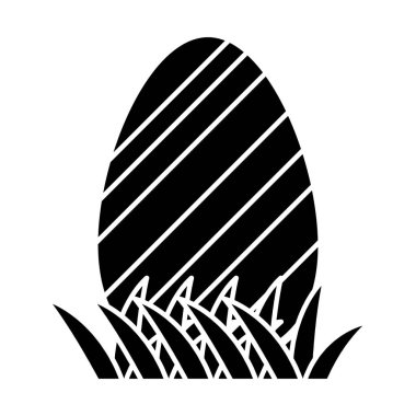 siluet süsleme rakamlar tasarım vektör çizim ile Paskalya yortusu yumurta