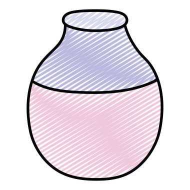 şirin cam şişe temiz nesne vektör çizim doodle