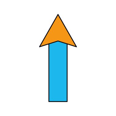 renk web yükü simge vektör çizim yukarı ok