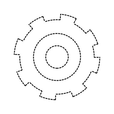 noktalı şekil dişli mühendislik süreci sanayi makine vektör çizim