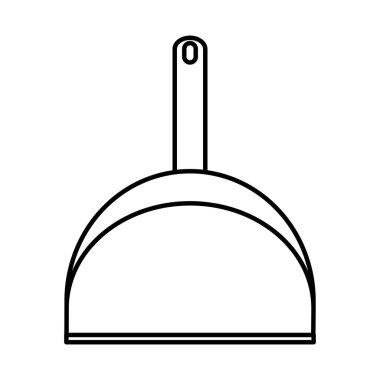 temizlemek için çizgi faraş nesnesi ve ev ödevi etkinliği vektör çizim