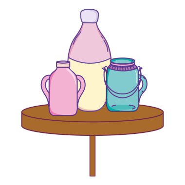 Mason cam kavanozun içinde tablo vektör çizim korumak