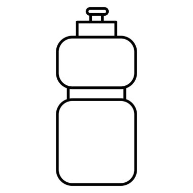 satır su içecek vektör illüstrasyon içmek için plastik şişe