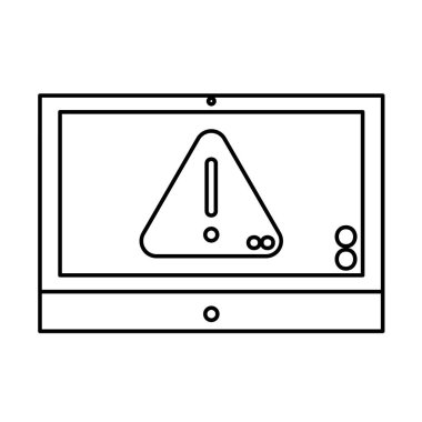 Dikkat işareti simgesi. Vektör çizim