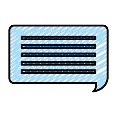 sohbet kabarcık metin Not iletisi vektör çizim doodle