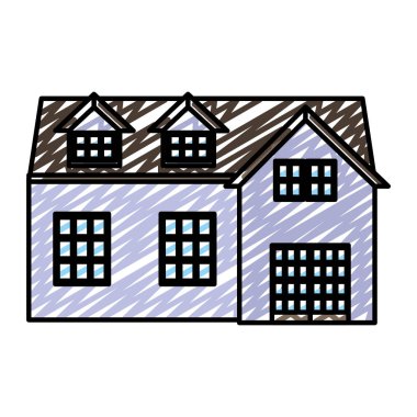 pencere ve kapı tasarlamak vektör evi rezidans doodle