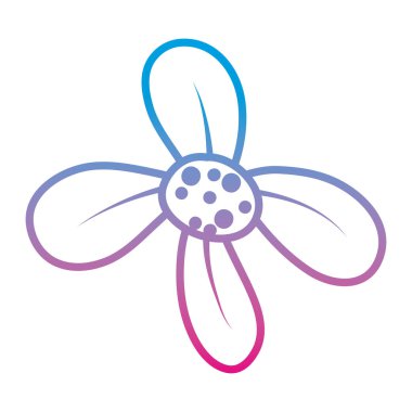 bozulmuş hattı doğa çiçek tasarım stil yaprakları vektör çizim ile