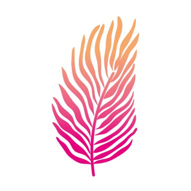 bozulmuş satır tropik ağaç dalı doğa ile vektör çizim bırakır