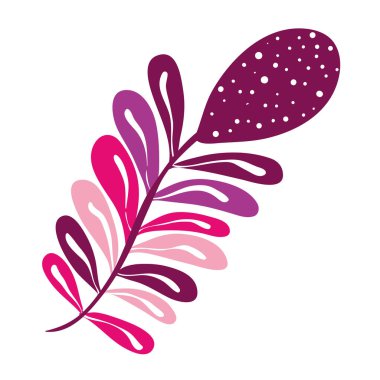 tropikal bitki dal egzotik tarzı vektör çizim bırakır