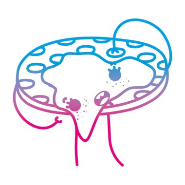 kolları ve bacakları vektör çizim ile bozulmuş satır kawaii komik gözleme