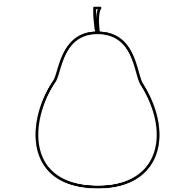 çizgi delcious armut organik meyve beslenme vektör çizim