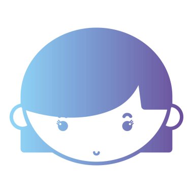 siluet avatar kız baş saç modeli vektör çizim ile