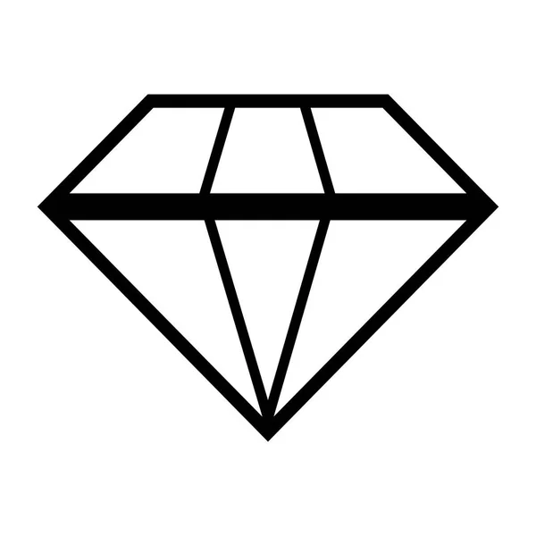 Linie Brillant Diamant Luxus Gen Stein Vektor Illustration — Stockvektor