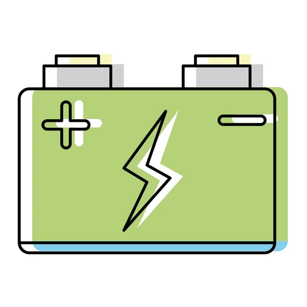 Moved Color Power Energy Battery Charge Technology Vector Illustration — Stock Vector