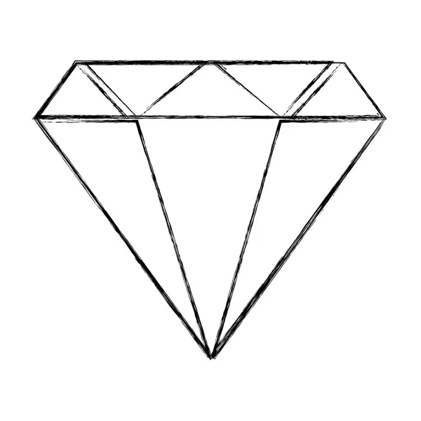 Grunge Lyxiga Diamant Sten Lysande Tillbehör Vektorillustration — Stock vektor