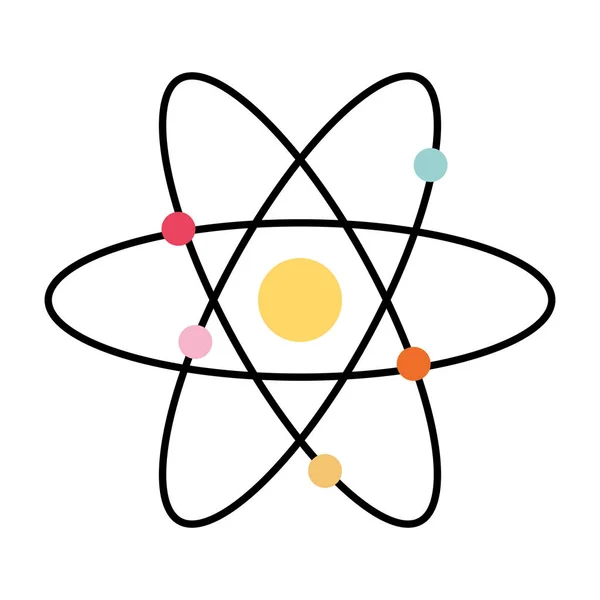 Fisica Scienza Orbita Atomo Educazione Vettore Illustrazione — Vettoriale Stock