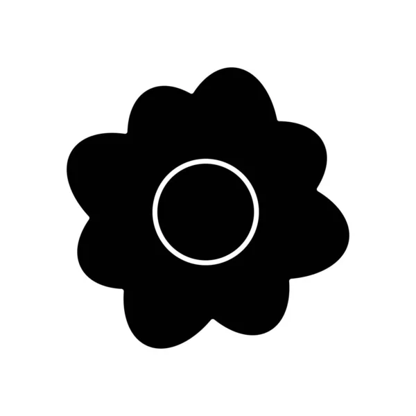 Φύση Ωραίο Λουλούδι Σιλουέτα Πέταλα Στυλ Εικονογράφηση Διάνυσμα — Διανυσματικό Αρχείο