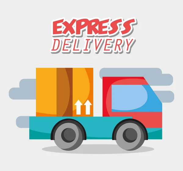 Delivery Transport Shipping Business Service Vector Illustration — Stock Vector