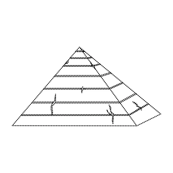 Gepunktete Form Pyramide Giza Ägypten Tourismus Reisevektor Illustration — Stockvektor