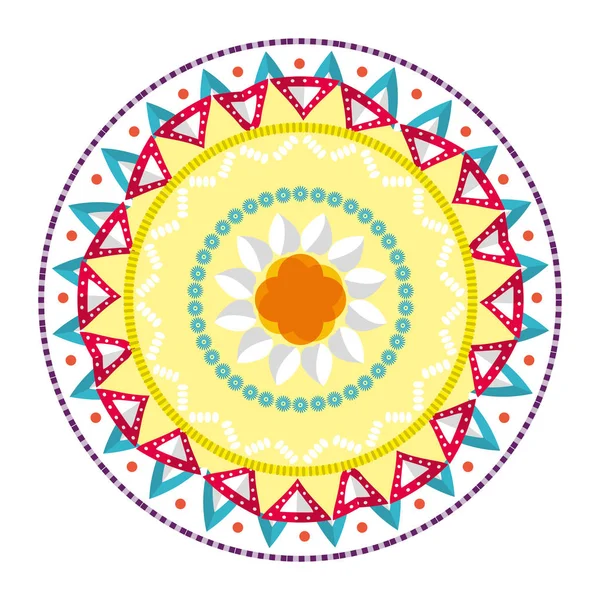 Illustration Vectorielle Style Décoration Ornement Mandala Indien — Image vectorielle