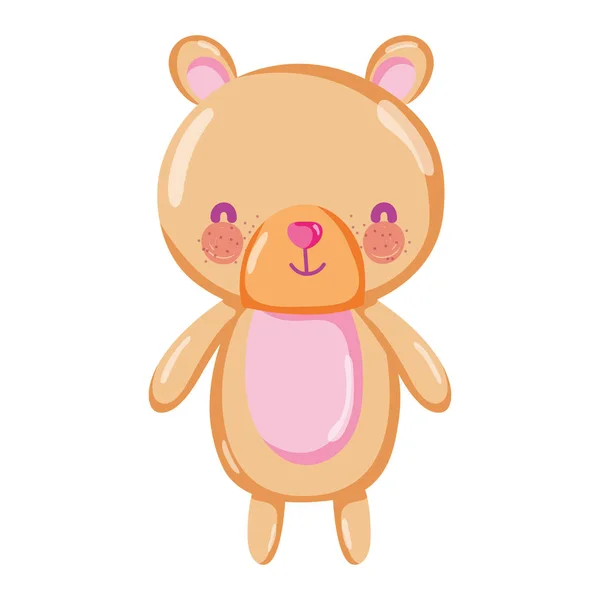 Милий Ведмідь Плюшевий Іграшка Тварин Векторні Ілюстрації — стоковий вектор