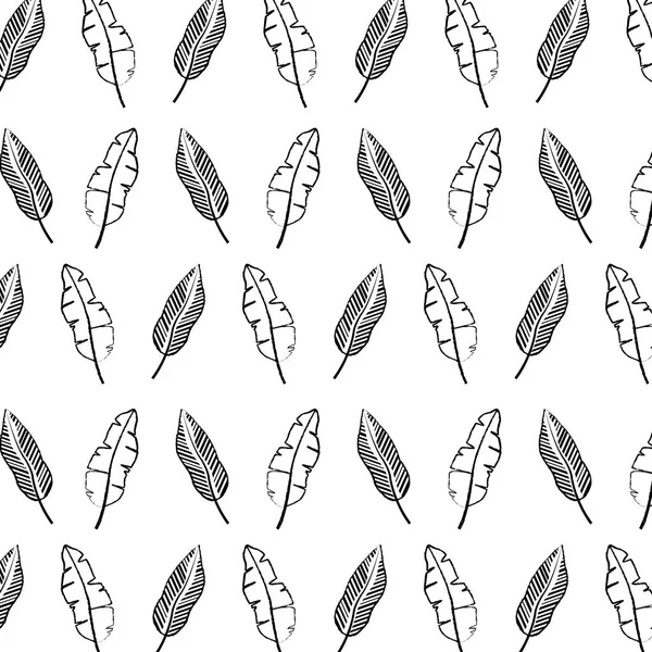 Grunge Exotic Leaf Natural Style Background Vector Illustration — Stock Vector