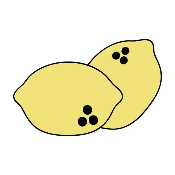 Νόστιμα Λεμόνια Βιολογικά Φρούτα Φαγητό Διανυσματικά Εικονογράφηση — Διανυσματικό Αρχείο
