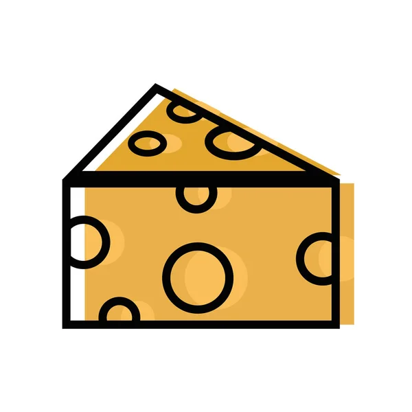 Εικονογράφηση Φορέα Διατροφή Φαγητό Νόστιμο Και Φρέσκο Τυρί — Διανυσματικό Αρχείο