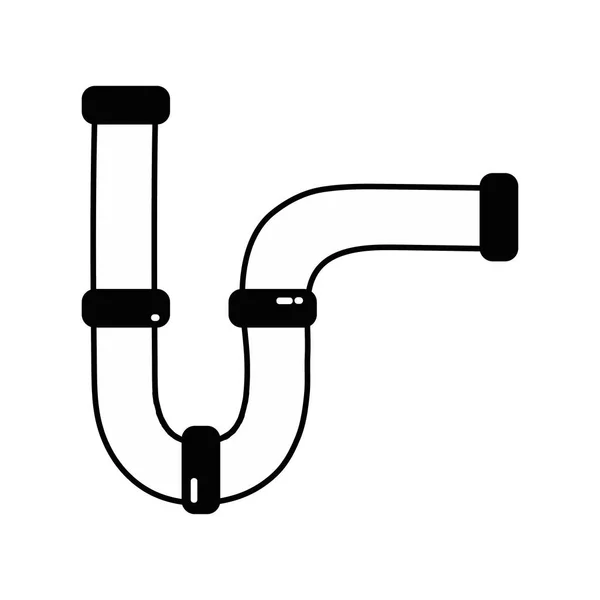 Contour Vvs Rör Reparation Utrustning Konstruktion Vektorillustration — Stock vektor