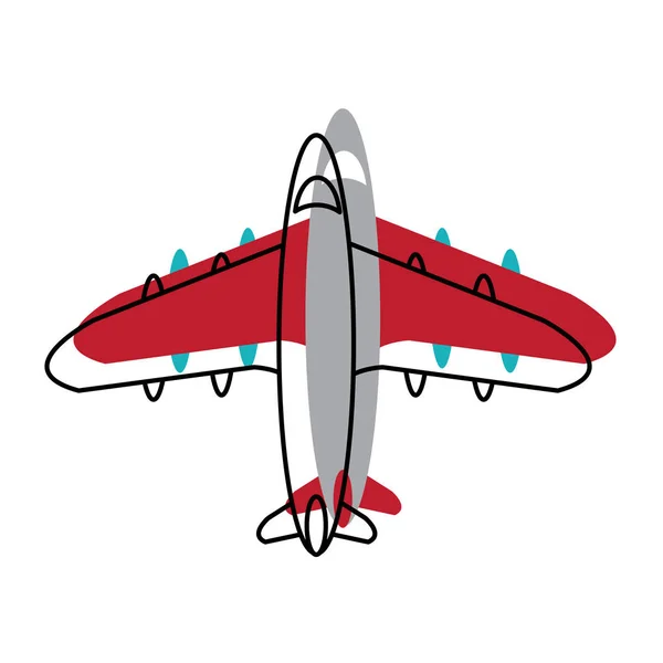 Avión Con Turbinas Ilustración Vectorial — Vector de stock