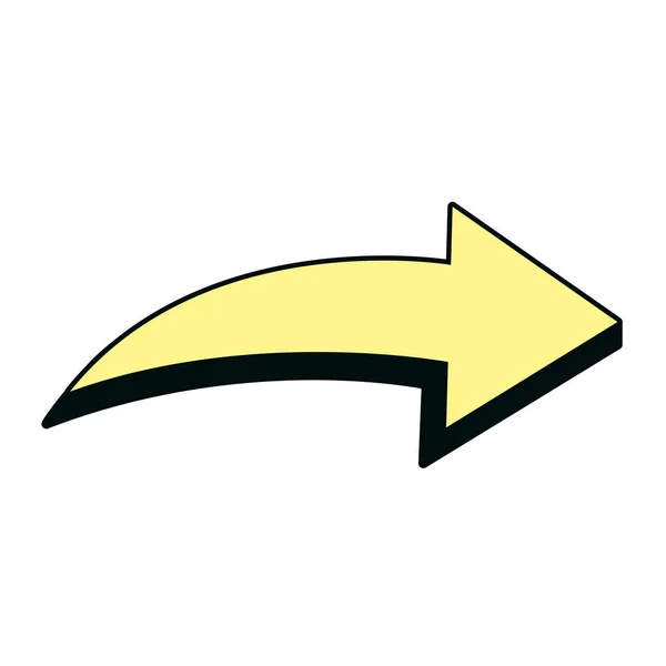 Flèche Suivante Direction Symbole Icône Vectoriel Illustration — Image vectorielle